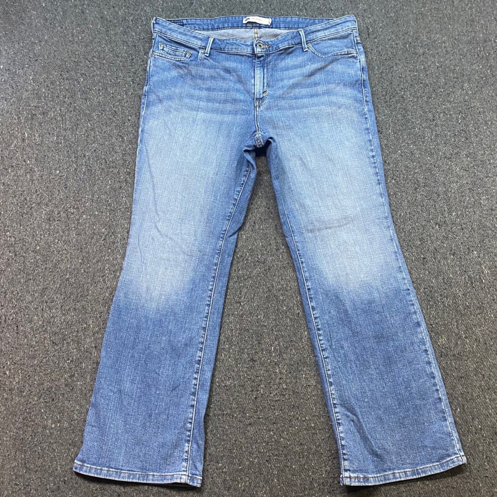 Levi 590 Bootcut Jeans Sz 16W Womens Denim Boho Skater Flap Pocket 31 Inseam